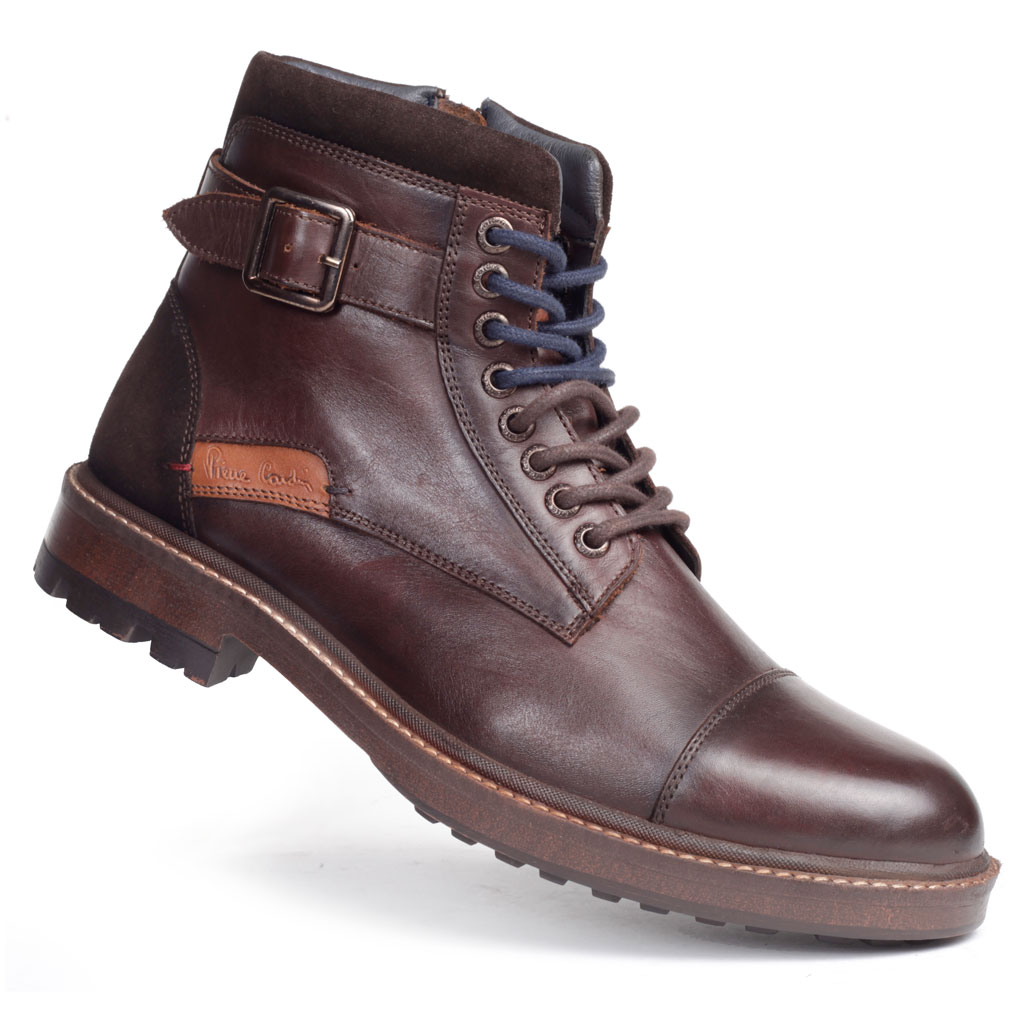 Buy Cafe Leather Boots for Men Online | Pierre Cardin India