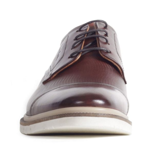 Lace up branded leather shoe for men 6